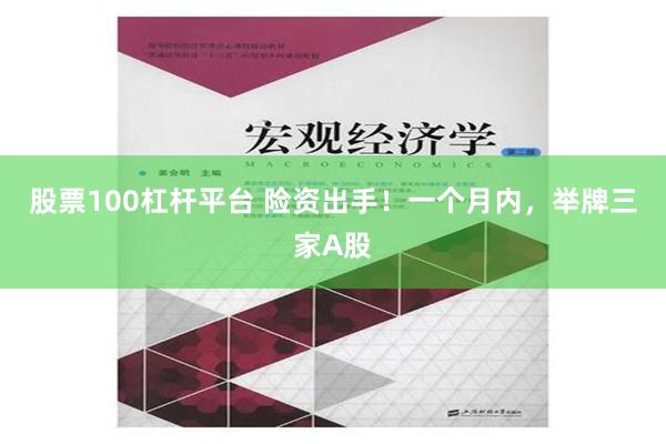 股票100杠杆平台 险资出手！一个月内，举牌三家A股