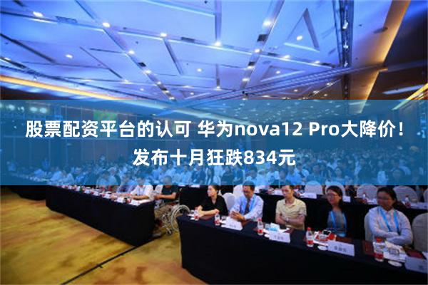 股票配资平台的认可 华为nova12 Pro大降价！发布十月狂跌834元