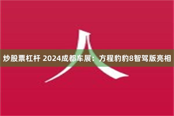 炒股票杠杆 2024成都车展：方程豹豹8智驾版亮相