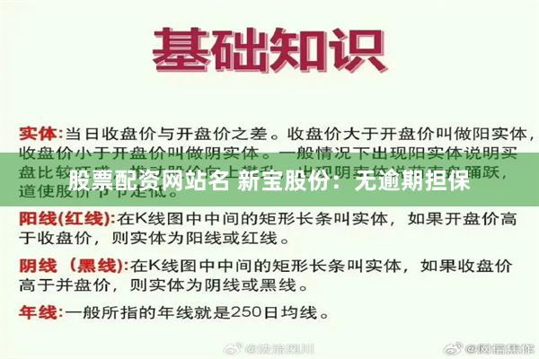 股票配资网站名 新宝股份：无逾期担保